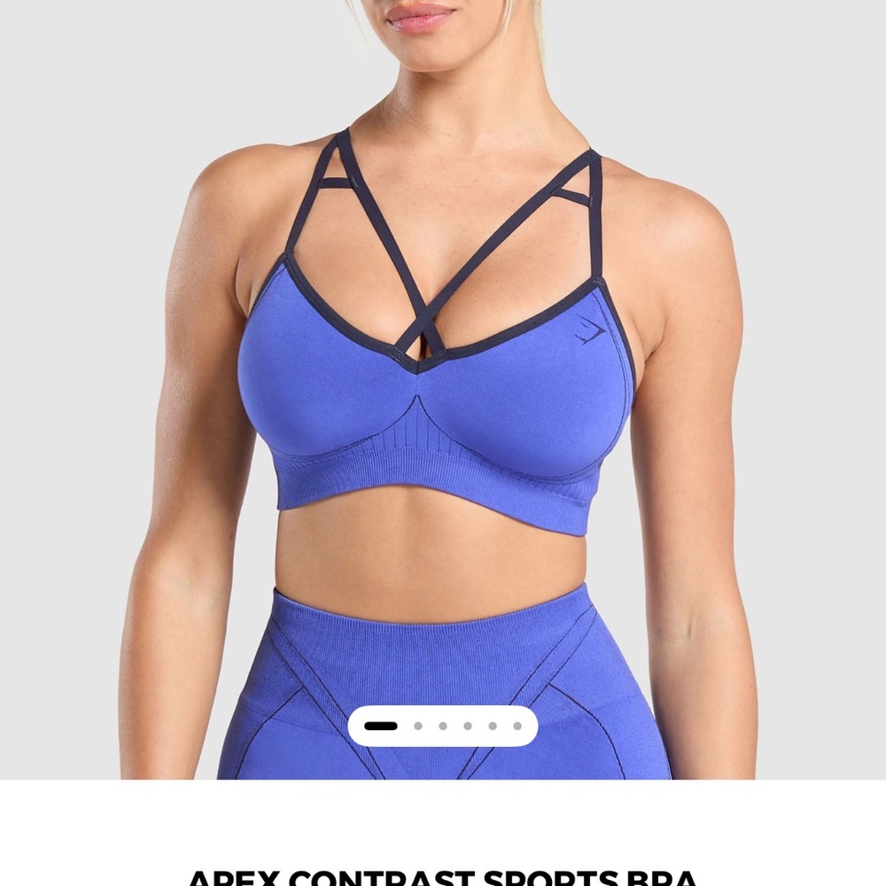 Blue medium Gymshark sport bra